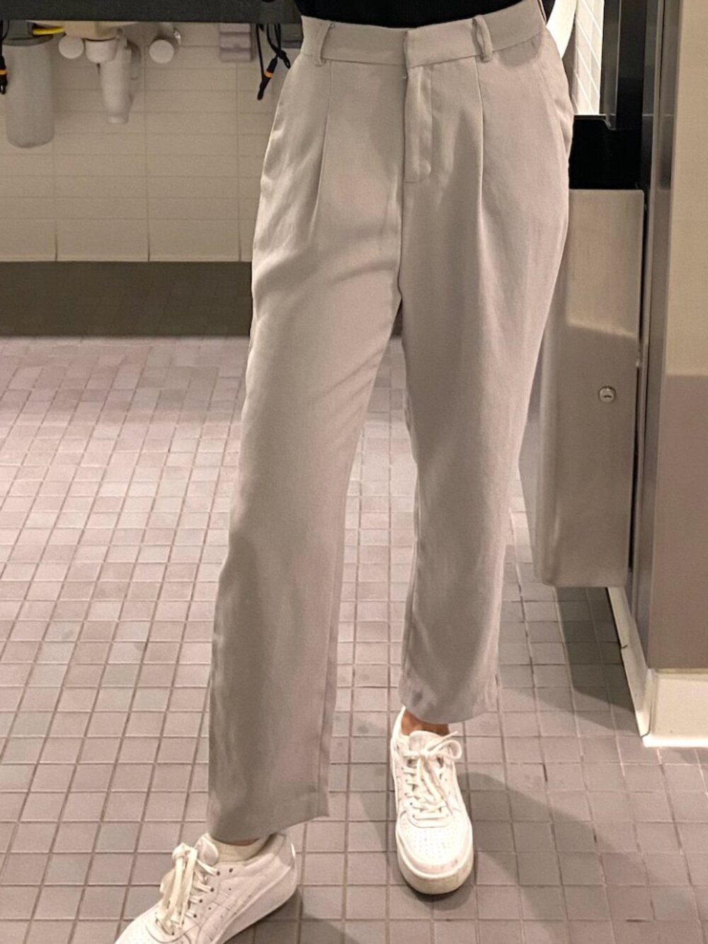 Gray Crepe Trousers (S)